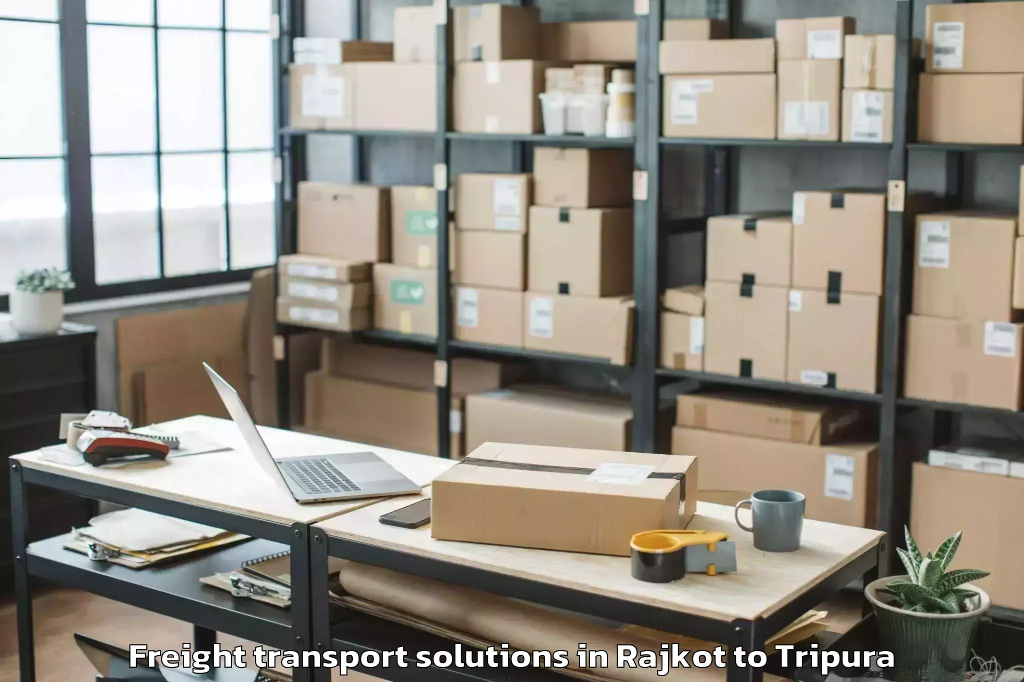 Leading Rajkot to Kamalpur Airport Ixq Freight Transport Solutions Provider